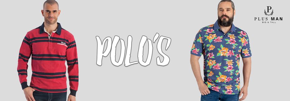 Lange mouw en korte mouw polo's Grote maten polo's voor heren