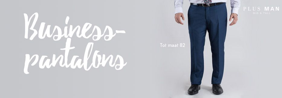 Businesspantalons tot maat 82 Grote maten businesspantalons