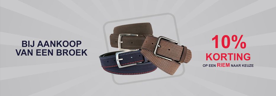 Riemen tot 160cm en 10% korting bij aankoop van een broek Grote maten riemen tot 160cm lang